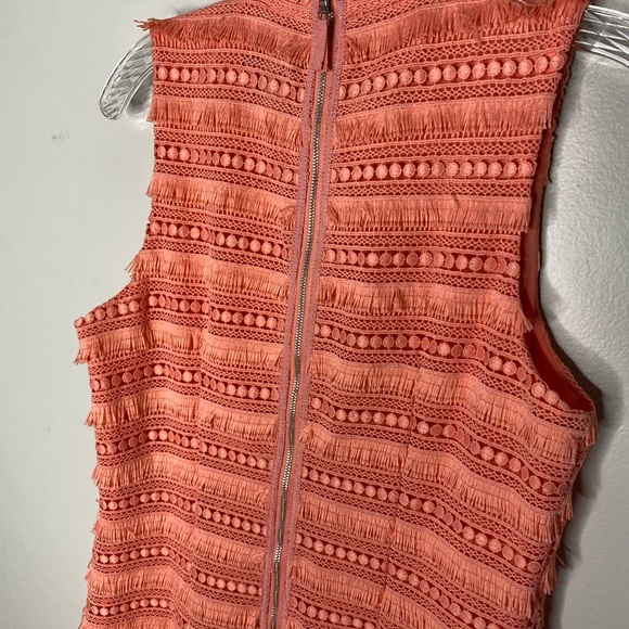 J. Crew Fringe Mock Neck Sleeveless Dress 4 Tall - Picture 6 of 7